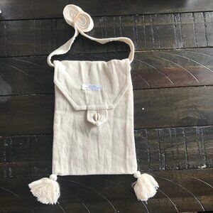 Maam Samba Natural Cotton Tassel Bag  Handwoven